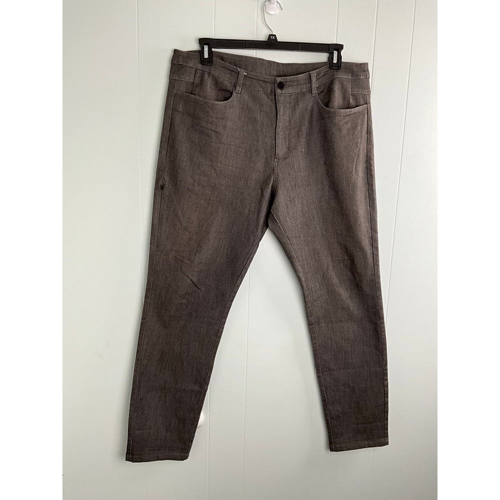BYLT Premium Basics Mens Everyday Pant Charcoal Grey Slim Tapered Size 38 x 30.5